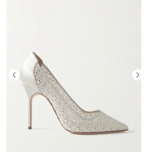 Manolo bhlanik wedding shoes! White lace pumps - Picture 12 of 12